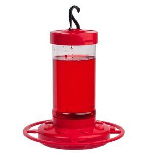 Hummingbird Feeder, 16 oz, Red, Plastic